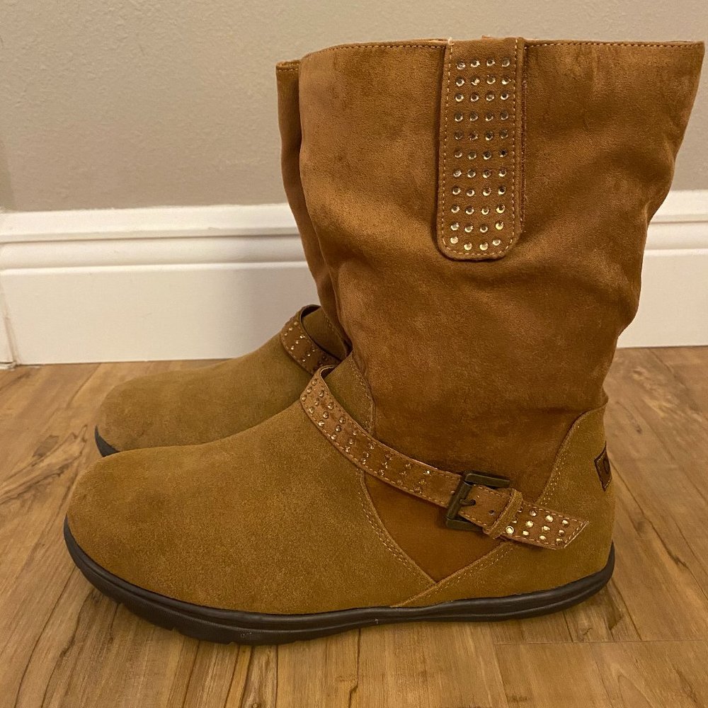 Cheeks by Tony Little tan suede 3 in 1 boots